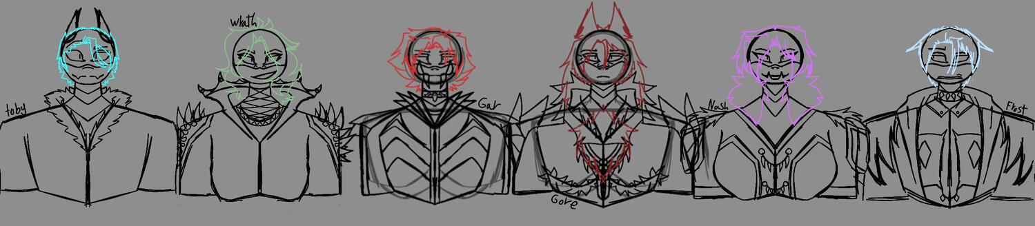 MULTIPLE CHARACTERS + HEADSHOT + SKETCH